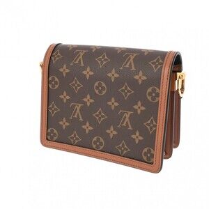 Louis Vuitton Canvas Bag Brown Shoulder Dauphine Reverse Monogram